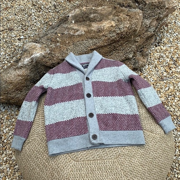 OshKosh BGosh Boys Red Knit Quarter-Button Sweater